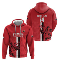 Custom Yemen Football Zip Hoodie Come On Al-Yaman as-Sa'eed