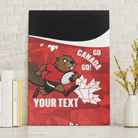 Canada Rugby Custom Canvas Wall Art Beaver Mascot Go Canadian
