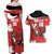 Canada Rugby Custom Couples Matching Off Shoulder Maxi Dress and Hawaiian Shirt Beaver Mascot Go Canadian