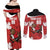 Canada Rugby Custom Couples Matching Off Shoulder Maxi Dress and Long Sleeve Button Shirt Beaver Mascot Go Canadian