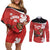 Canada Rugby Custom Couples Matching Off Shoulder Short Dress and Long Sleeve Button Shirt Beaver Mascot Go Canadian