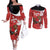 Canada Rugby Custom Couples Matching Off The Shoulder Long Sleeve Dress and Long Sleeve Button Shirt Beaver Mascot Go Canadian
