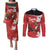 Canada Rugby Custom Couples Matching Puletasi and Long Sleeve Button Shirt Beaver Mascot Go Canadian