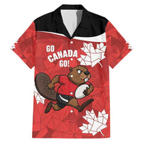 Canada Rugby Custom Family Matching Mermaid Dress and Hawaiian Shirt Beaver Mascot Go Canadian