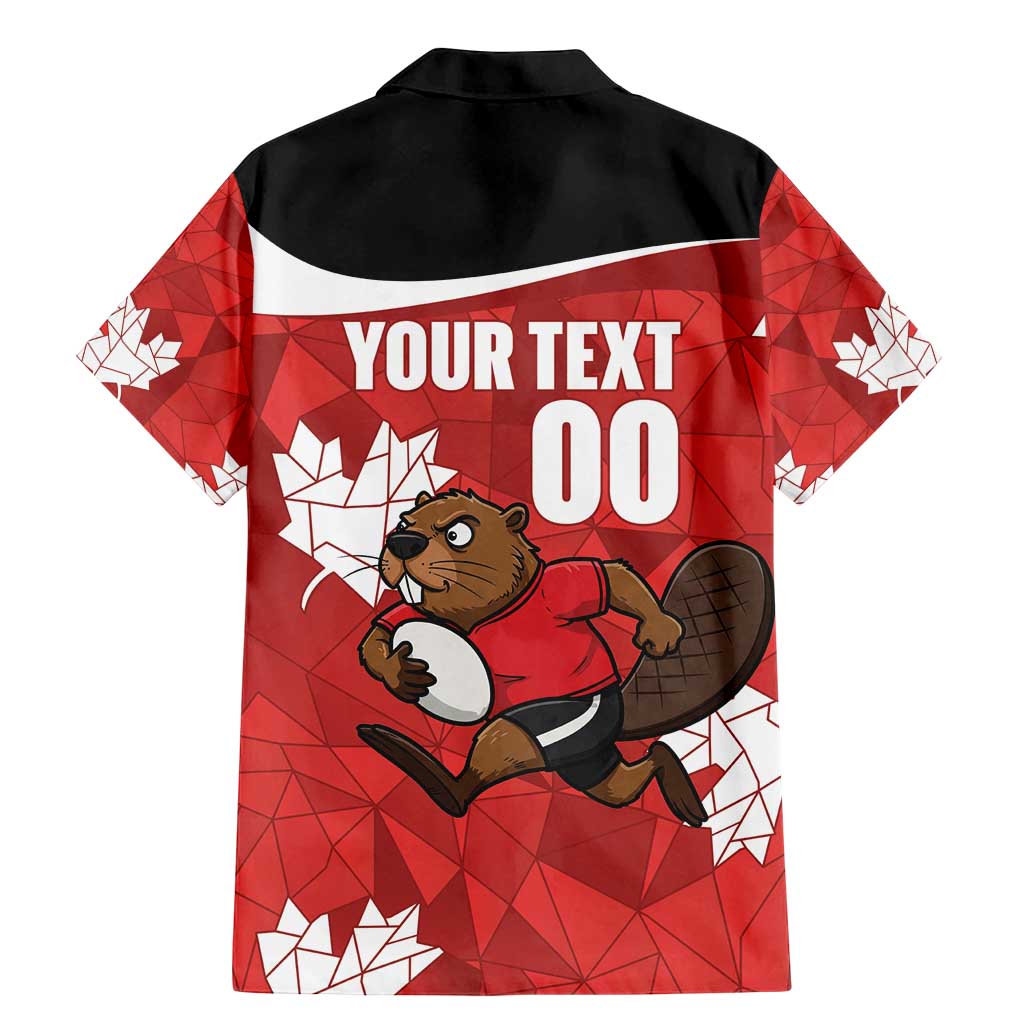 Canada Rugby Custom Family Matching Mermaid Dress and Hawaiian Shirt Beaver Mascot Go Canadian