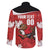 Canada Rugby Custom Family Matching Off The Shoulder Long Sleeve Dress and Hawaiian Shirt Beaver Mascot Go Canadian