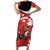 Canada Rugby Custom Family Matching Short Sleeve Bodycon Dress and Hawaiian Shirt Beaver Mascot Go Canadian