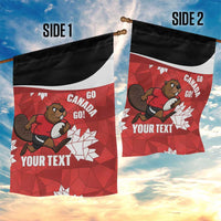 Canada Rugby Custom Garden Flag Beaver Mascot Go Canadian