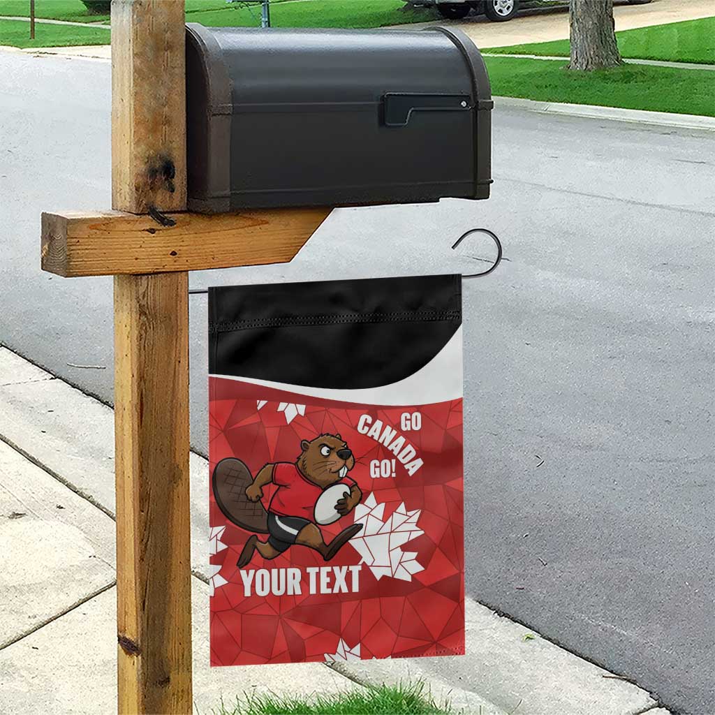 Canada Rugby Custom Garden Flag Beaver Mascot Go Canadian