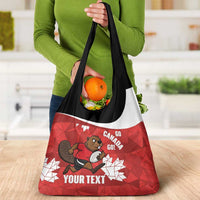 Canada Rugby Custom Grocery Bag Beaver Mascot Go Canadian
