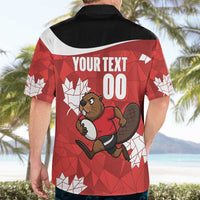Canada Rugby Custom Hawaiian Shirt Beaver Mascot Go Canadian