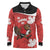 Canada Rugby Custom Long Sleeve Polo Shirt Beaver Mascot Go Canadian