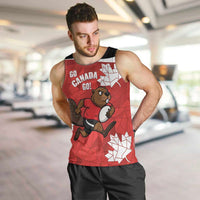 Canada Rugby Custom Men Tank Top Beaver Mascot Go Canadian