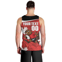 Canada Rugby Custom Men Tank Top Beaver Mascot Go Canadian