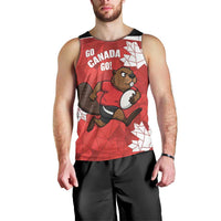 Canada Rugby Custom Men Tank Top Beaver Mascot Go Canadian