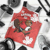 Canada Rugby Custom Men Tank Top Beaver Mascot Go Canadian