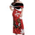Canada Rugby Custom Off Shoulder Maxi Dress Beaver Mascot Go Canadian