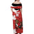 Canada Rugby Custom Off Shoulder Maxi Dress Beaver Mascot Go Canadian