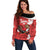 Canada Rugby Custom Off Shoulder Sweater Beaver Mascot Go Canadian