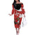 Canada Rugby Custom Off The Shoulder Long Sleeve Dress Beaver Mascot Go Canadian
