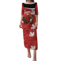 Canada Rugby Custom Puletasi Beaver Mascot Go Canadian