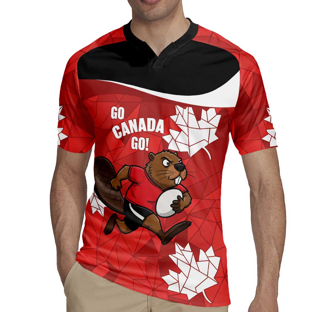 Canada Rugby Custom Rugby Jersey Beaver Mascot Go Canadian