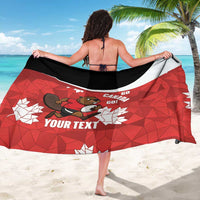 Canada Rugby Custom Sarong Beaver Mascot Go Canadian