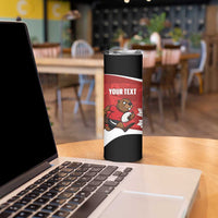 Canada Rugby Custom Skinny Tumbler Beaver Mascot Go Canadian