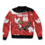 Canada Rugby Custom Sleeve Zip Bomber Jacket Beaver Mascot Go Canadian