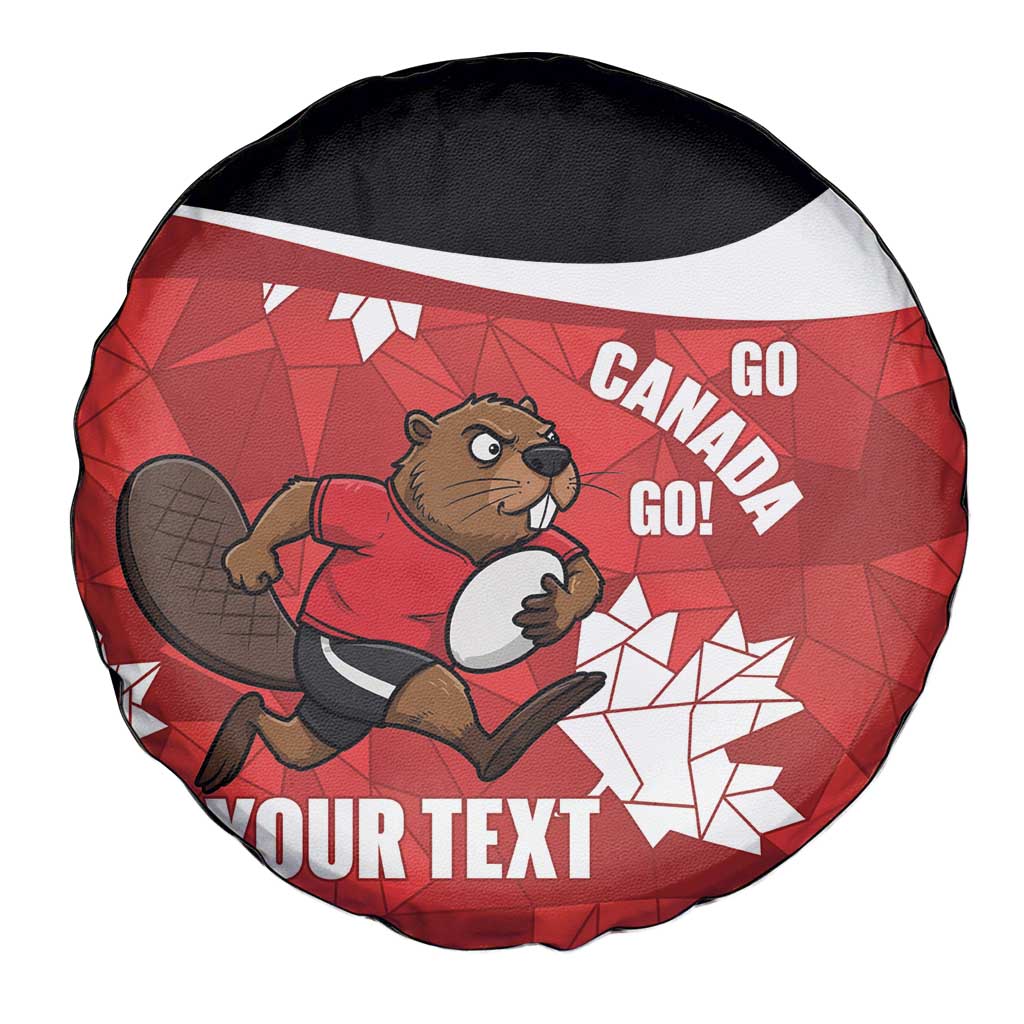 Canada Rugby Custom Spare Tire Cover Beaver Mascot Go Canadian