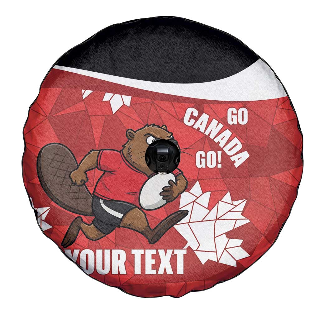 Canada Rugby Custom Spare Tire Cover Beaver Mascot Go Canadian