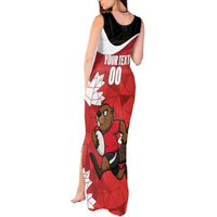 Canada Rugby Custom Tank Maxi Dress Beaver Mascot Go Canadian