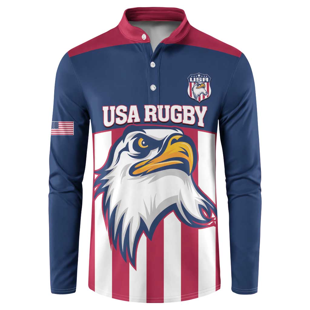 USA 2025 Rugby Custom Button Sweatshirt Come On Eagle