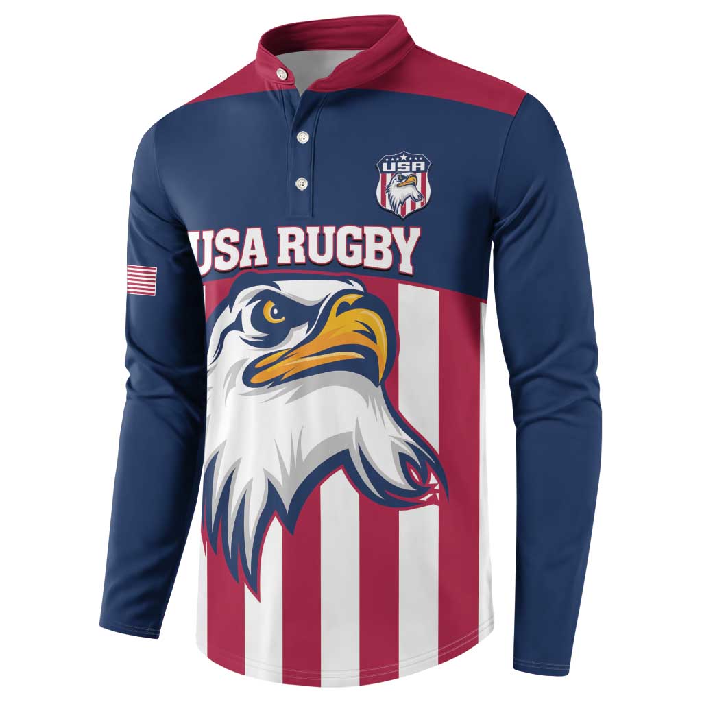 USA 2025 Rugby Custom Button Sweatshirt Come On Eagle
