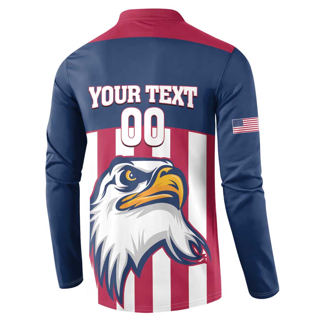 USA 2025 Rugby Custom Button Sweatshirt Come On Eagle