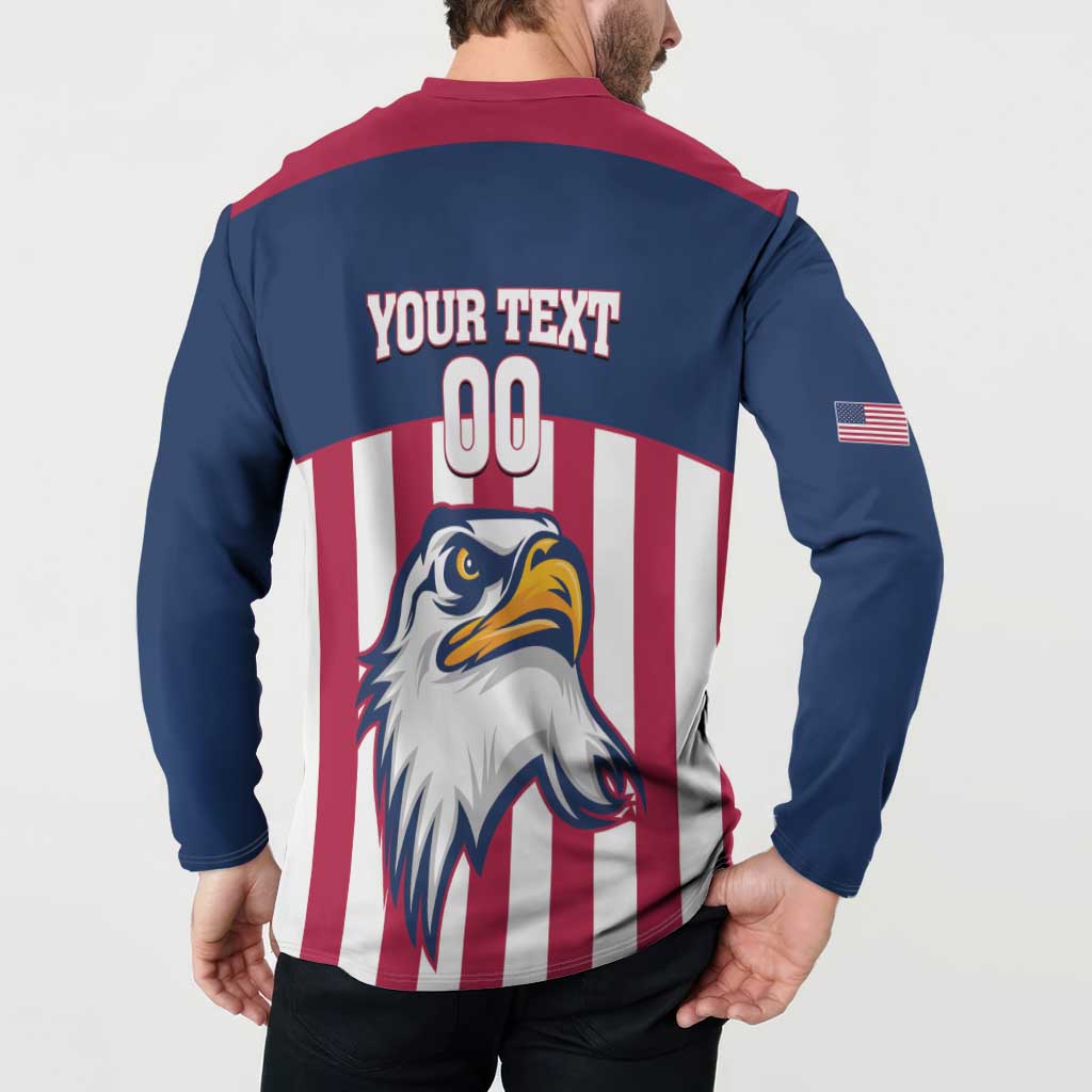 USA 2025 Rugby Custom Button Sweatshirt Come On Eagle