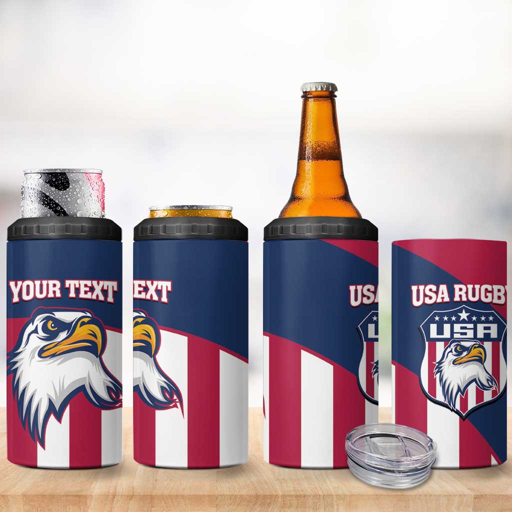 USA 2025 Rugby Custom 4 in 1 Can Cooler Tumbler Come On Eagle