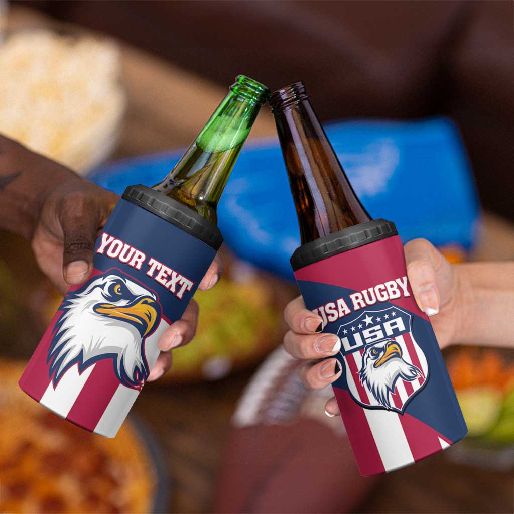 USA 2025 Rugby Custom 4 in 1 Can Cooler Tumbler Come On Eagle