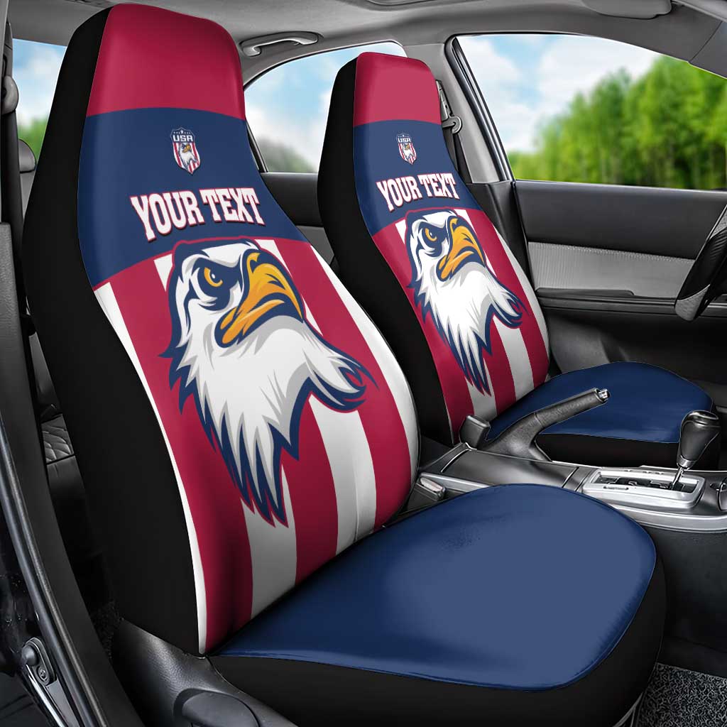 USA 2025 Rugby Custom Car Seat Cover Come On Eagle