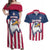 USA 2025 Rugby Custom Couples Matching Off Shoulder Maxi Dress and Hawaiian Shirt Come On Eagle