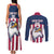 USA 2025 Rugby Custom Couples Matching Tank Maxi Dress and Long Sleeve Button Shirt Come On Eagle