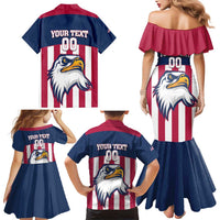 USA 2025 Rugby Custom Family Matching Mermaid Dress and Hawaiian Shirt Come On Eagle