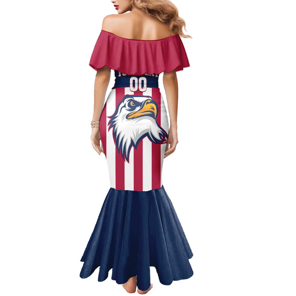 USA 2025 Rugby Custom Family Matching Mermaid Dress and Hawaiian Shirt Come On Eagle