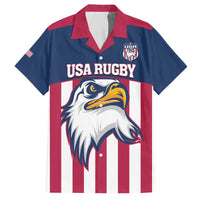 USA 2025 Rugby Custom Family Matching Off The Shoulder Long Sleeve Dress and Hawaiian Shirt Come On Eagle