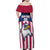 USA 2025 Rugby Custom Family Matching Off Shoulder Maxi Dress and Hawaiian Shirt Come On Eagle