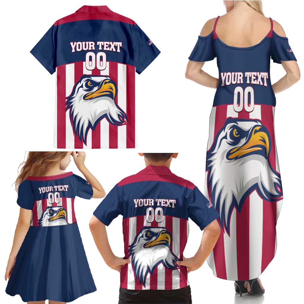 USA 2025 Rugby Custom Family Matching Summer Maxi Dress and Hawaiian Shirt Come On Eagle