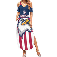 USA 2025 Rugby Custom Family Matching Summer Maxi Dress and Hawaiian Shirt Come On Eagle