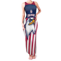 USA 2025 Rugby Custom Family Matching Tank Maxi Dress and Hawaiian Shirt Come On Eagle