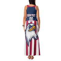 USA 2025 Rugby Custom Family Matching Tank Maxi Dress and Hawaiian Shirt Come On Eagle