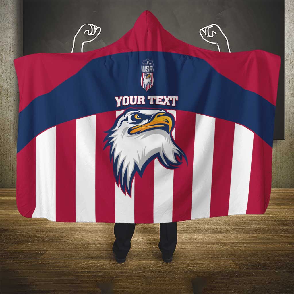 USA 2025 Rugby Custom Hooded Blanket Come On Eagle